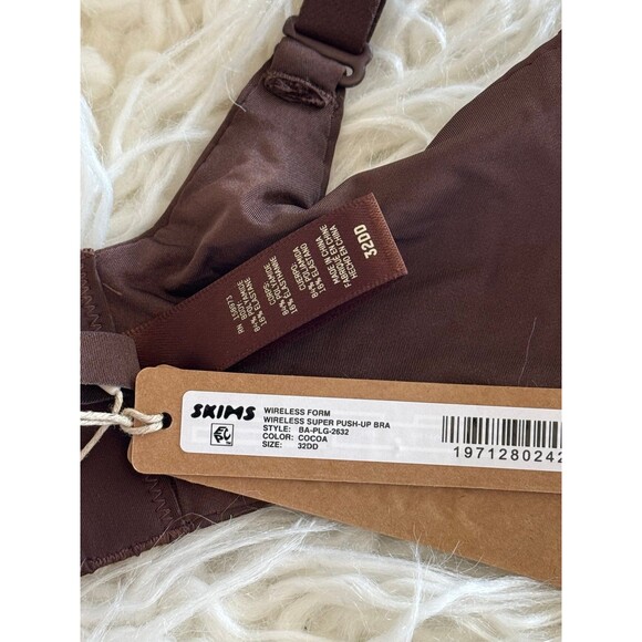 Skims Wireless Super Push up Bra Cocoa Size 32DD - Picture 8 of 8